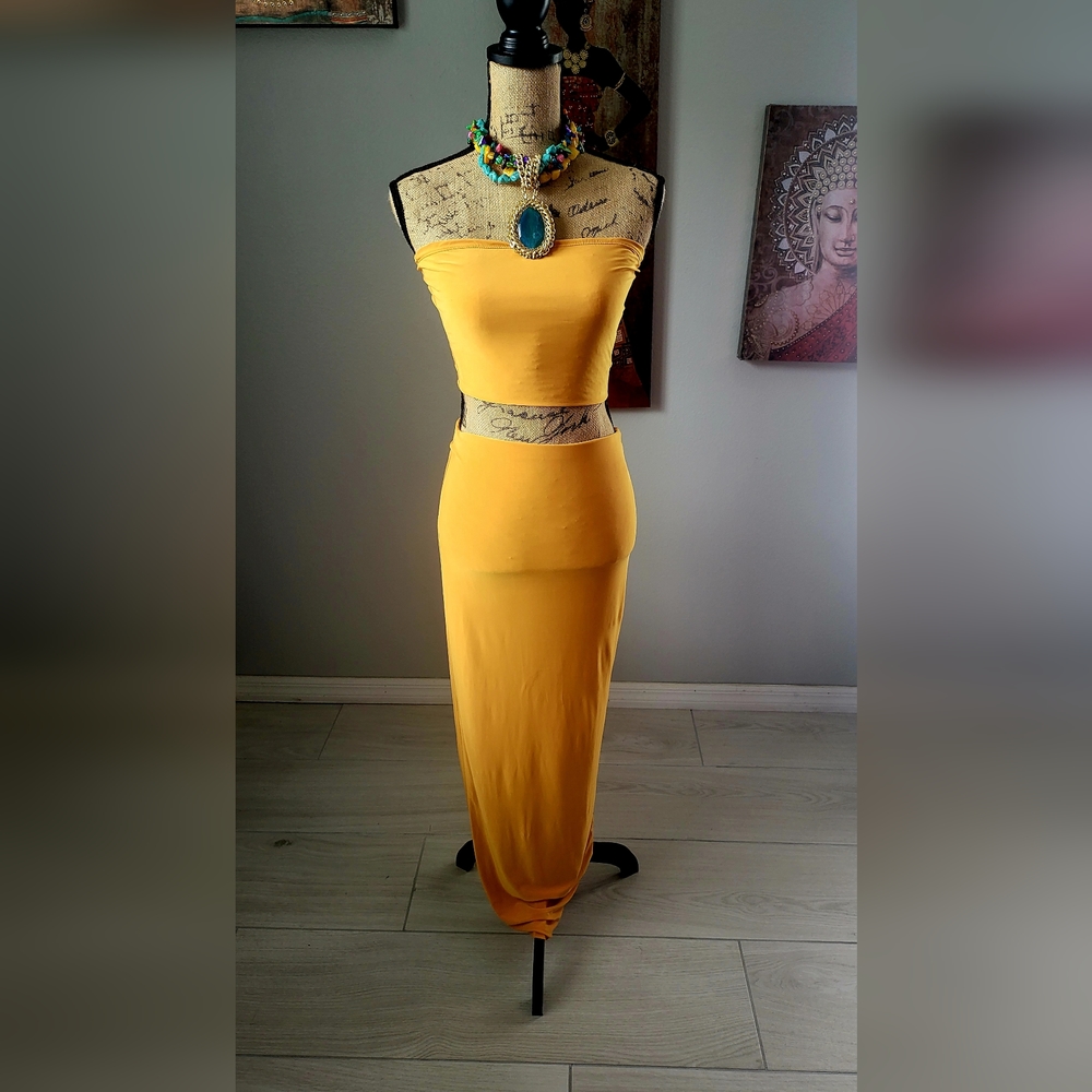 Mustard Skirt Set